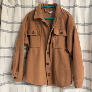 Women's Fleece Cozy Tan Utility Jacket